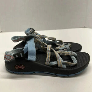 Chaco ZX2 Classic Athletic Sandal Shoe Adjustable Strappy  Blue White Women's  6